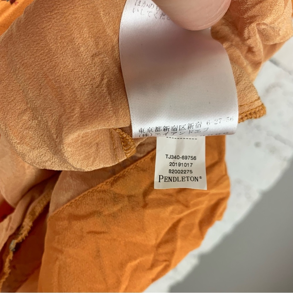 Pendleton Orange Midi Dress with Button Detail - image 7